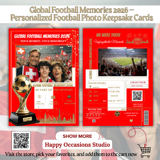 Tarjetas de Recuerdos de Fútbol Global 2026