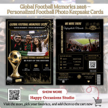 Tarjetas de Recuerdos de Fútbol Global 2026