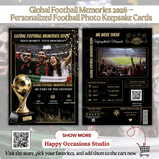 Tarjetas de Recuerdos de Fútbol Global 2026