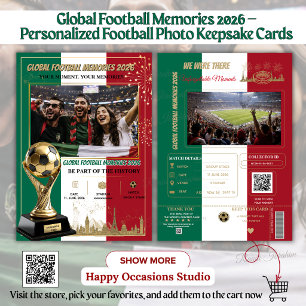 Tarjetas de Recuerdos de Fútbol Global 2026