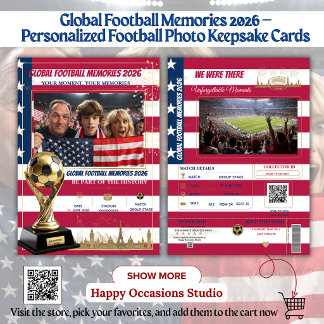 Tarjetas de Recuerdos de Fútbol Global 2026