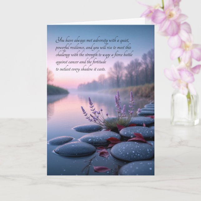 Tarjetas de recuperación de cáncer sentimentales d (Orquídea)