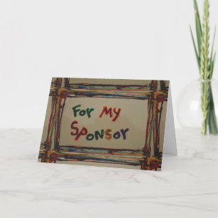 tarjetas de recuperación "para mi patrocinador"