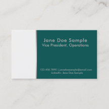 Tarjetas de red Résumé Verde y Blanco