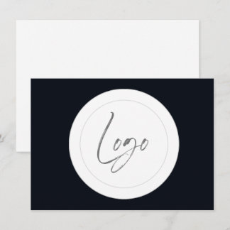 Tarjetas de referencia con logotipo editable en bl