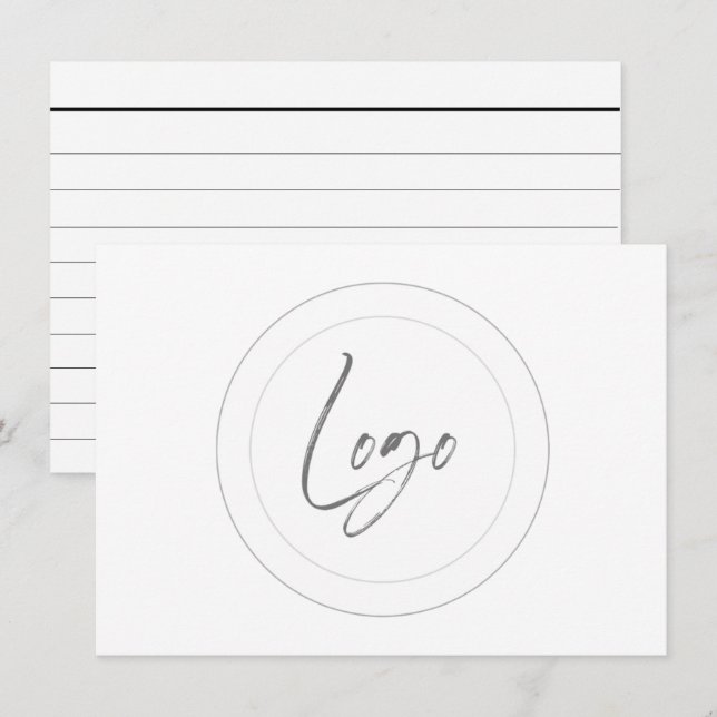 tarjetas de referencia con logotipo personalizado (Anverso / Reverso)