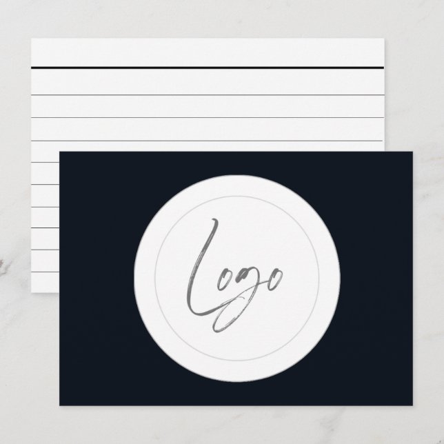 tarjetas de referencia con logotipo personalizado  (Anverso / Reverso)