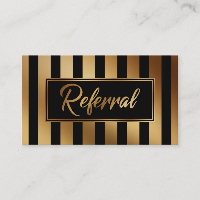 Tarjetas de Referencia de Franja Vertical Negra y  (Anverso)
