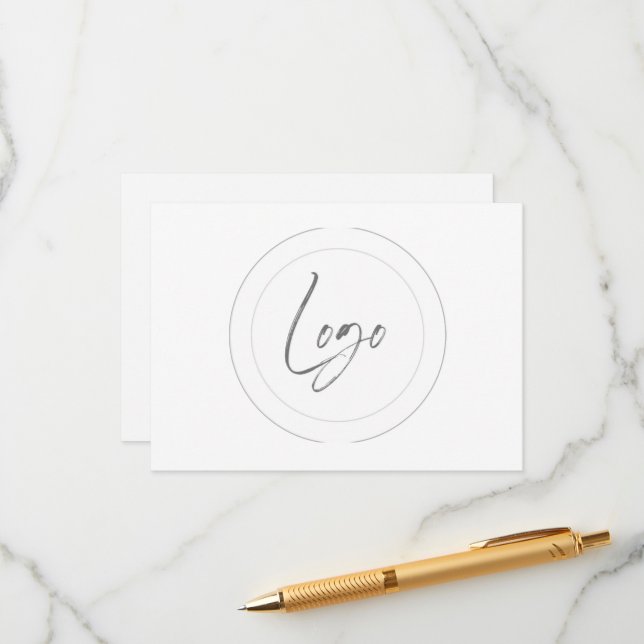 Tarjetas de referencia de logotipo editable (Anverso/Reverso In Situ)