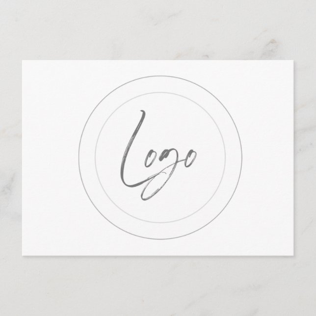 Tarjetas de referencia de logotipo editables (Anverso)
