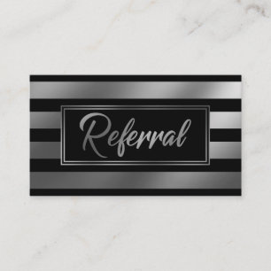 Tarjetas de Referencia Elegantes con Rayas de Plat