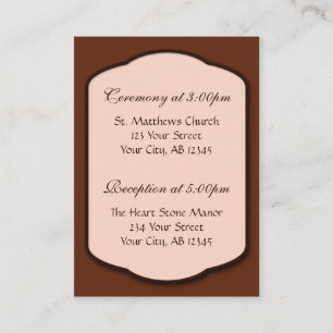 Tarjetas de referencia para huéspedes de chocolate