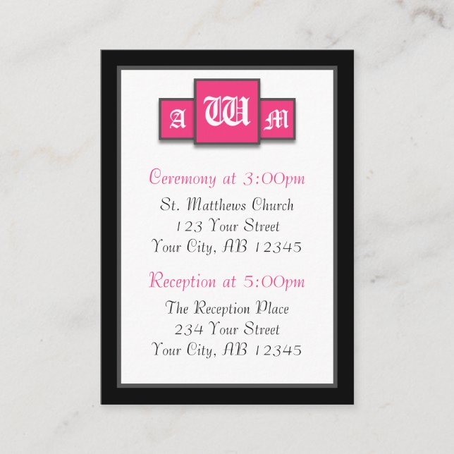 Tarjetas de referencia para huéspedes modernos Tri (Anverso)