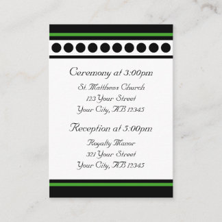 Tarjetas de referencia verdes con puntos elegantes