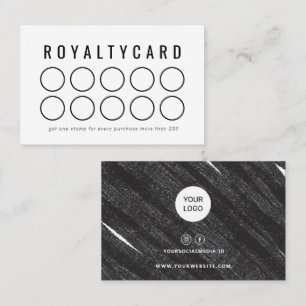 Tarjetas de regalías de negocios blanco negro mod