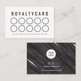 Tarjetas de regalías de negocios blanco negro mode