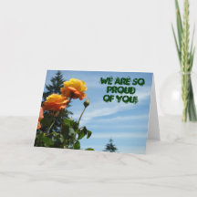 Tarjetas de regalo de graduación Orgulloso de ti J