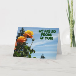 Tarjetas de regalo de graduación Orgulloso de ti J