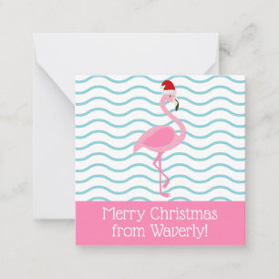 Tarjetas de regalo de Navidad de flamenco rosa San
