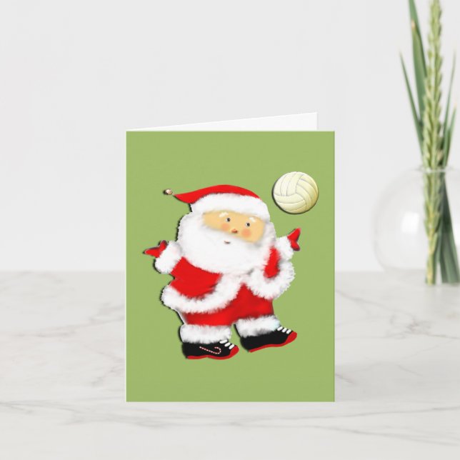 Tarjetas de regalo de Navidad de voleibol (Anverso)