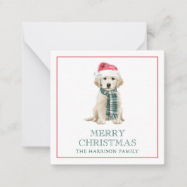 Tarjetas de regalo de perros de Navidad lindos