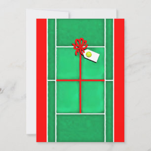 Tarjetas de regalo de vacaciones de tenis únicas