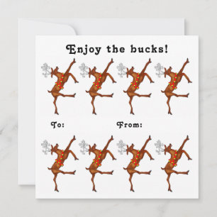 Tarjetas de regalo en efectivo divertido para fies