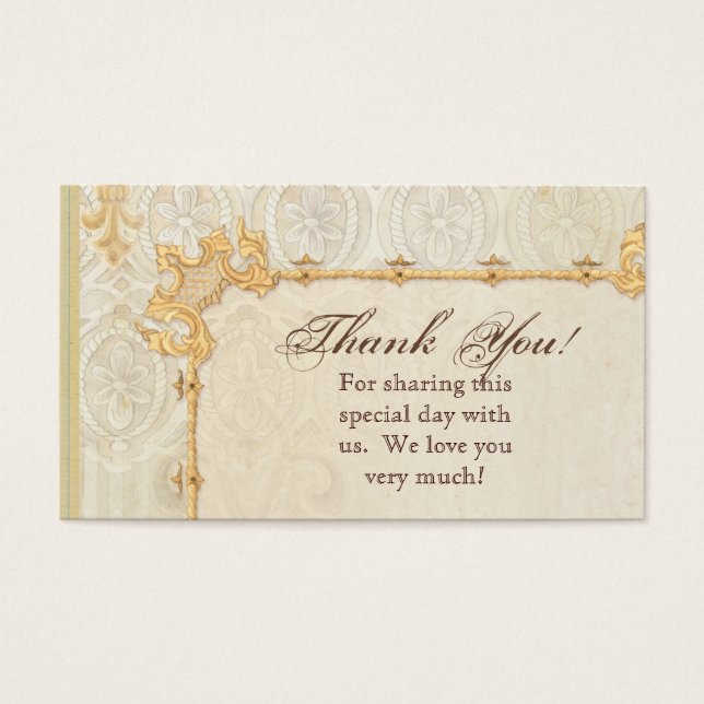 Tarjetas de regalo favoritas - Fleur di Lys Damask (Frente)
