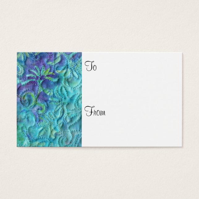 Tarjetas de regalo floridas "Dreaming in Blue" (Frente)