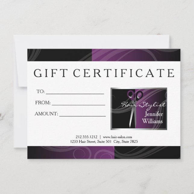 Tarjetas de regalo Hair Salon (Anverso)