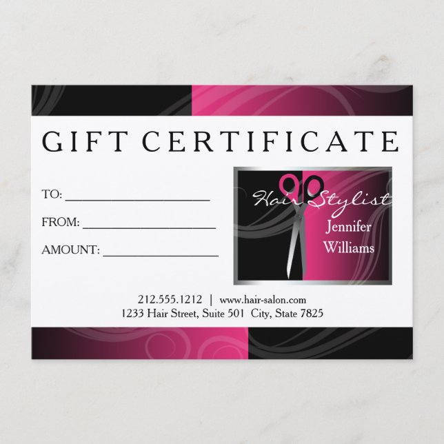 Tarjetas de regalo Hair Salon (Anverso)