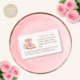 Tarjetas de regalo para baby shower de vaquera Lib
