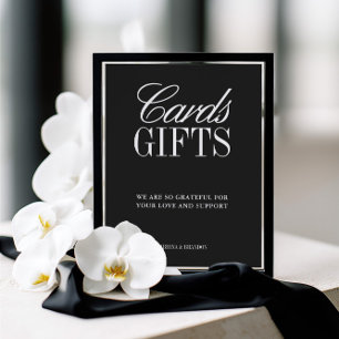 Tarjetas de regalo y tarjetas de boda elegantes en