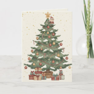 Tarjetas de regalos de árbol de Navidad alegre deb