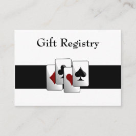 Tarjetas de registro boda Gift de Las Vegas