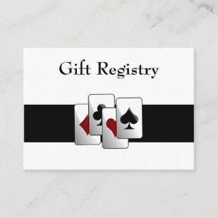 Tarjetas de registro boda Gift de Las Vegas