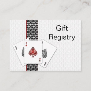 Tarjetas de registro boda Gift de Las Vegas