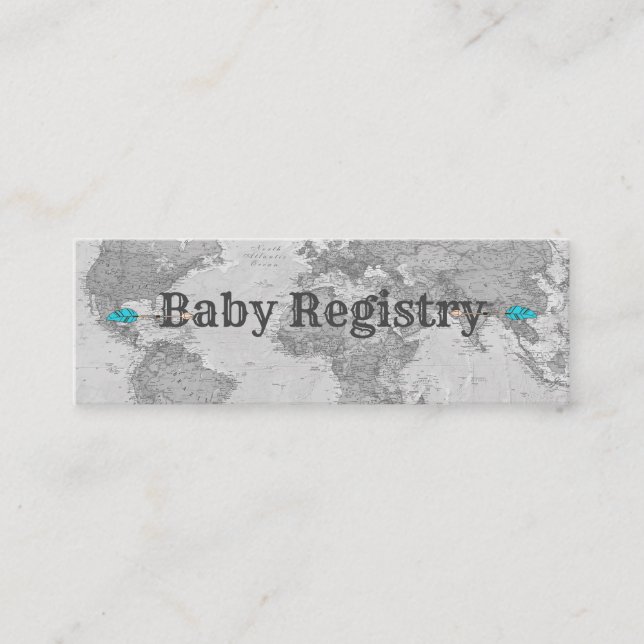 Tarjetas de registro de Baby Shower (Anverso)