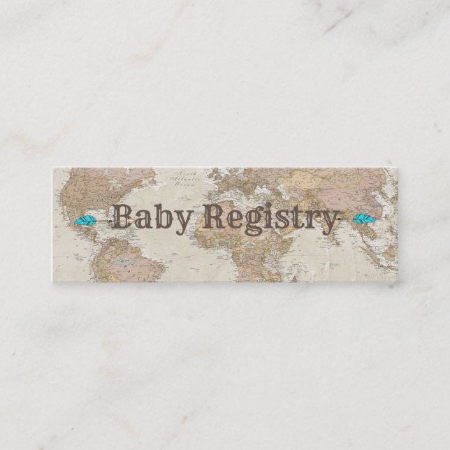 Tarjetas de registro de Baby Shower (Anverso)