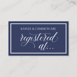 Tarjetas de Registro de Boda - Azul Marino