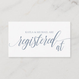 Tarjetas de Registro de Boda con Caligrafía - Azul
