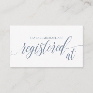 Tarjetas de Registro de Boda con Caligrafía - Azul
