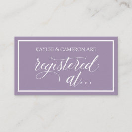 Tarjetas de Registro de Boda - Lavanda