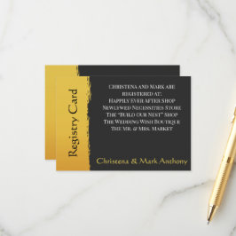 Tarjetas de Registro de Boda Midnight Gold
