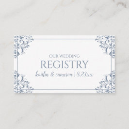 Tarjetas de Registro de Boda - Nadine - Azul Polvo