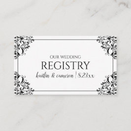 Tarjetas de Registro de Boda - Nadine - Negro