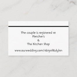 Tarjetas de registro de Bodas "Scribbles"