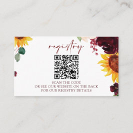Tarjetas de registro de ducha de Boda QR