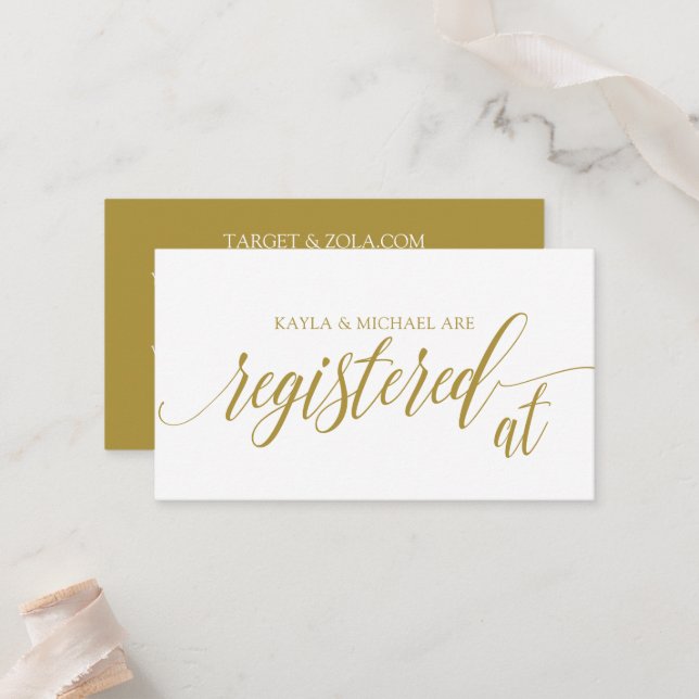 Tarjetas de registro de ducha de novia gabinetes G (Anverso/Reverso In Situ)