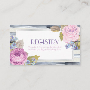 Tarjetas de registro de flores y rayas